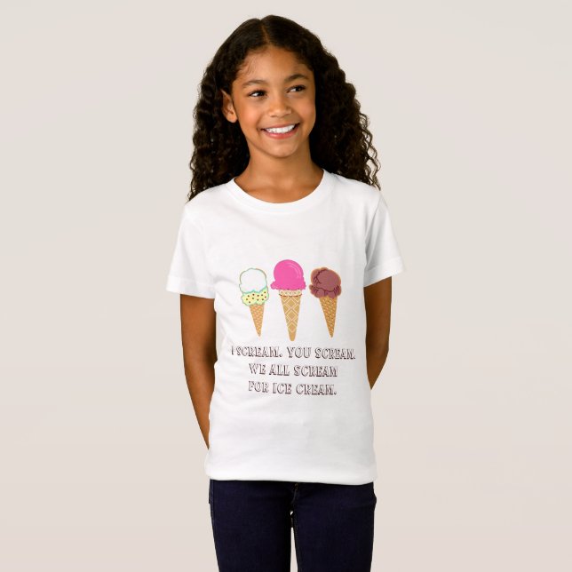 Ice Cream Kids Shirt T Shirt (Hel framsida)