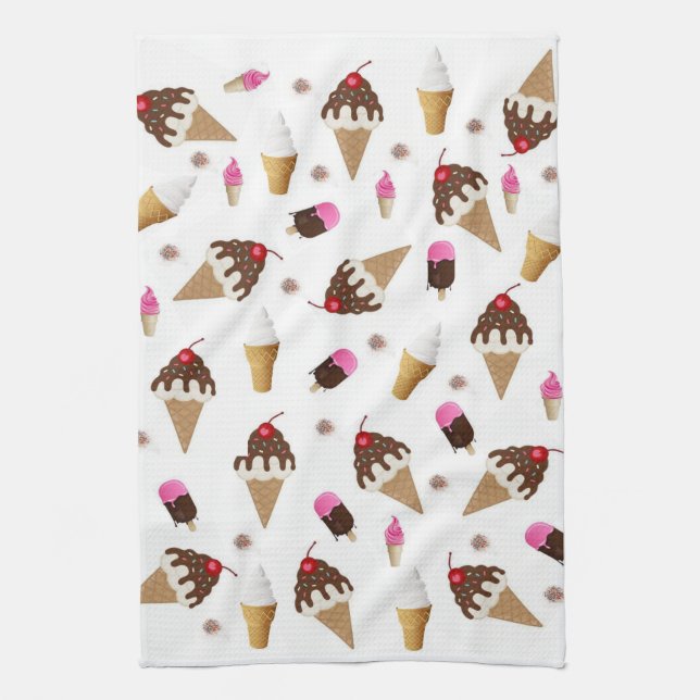 Ice Cream Kitchen Hand Towel Kökshandduk (Vertikal)