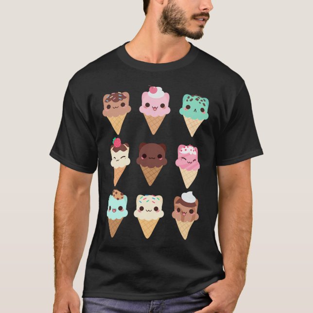 Ice Cream Kittens T Shirt (Framsida)