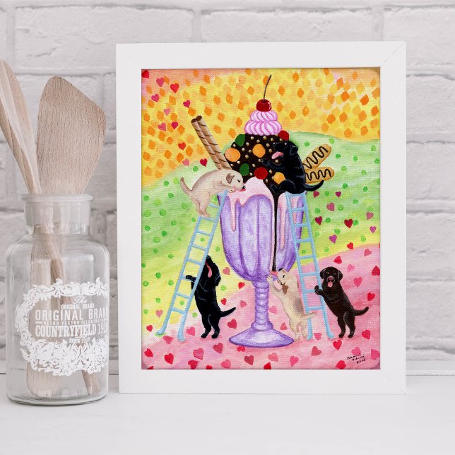 Ice Cream Labradors Artwork Poster (Skapare uppladdad)