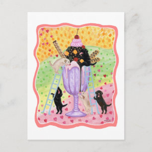 Ice Cream Labradors Vykort