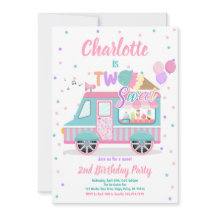 Ice Cream Lastbil 2 Sweet 2 Birthday Party