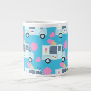 Ice Cream Lastbil Cute Roligt Mönster Art Jumbo Mugg