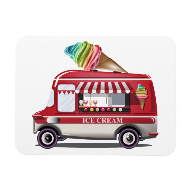 Ice Cream Lastbil magnet (Horisontell)