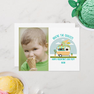 Ice Cream Lastbil Photo Grönt Classroom Valentine Kort