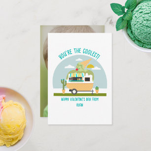 Ice Cream Lastbil Photo Grönt Classroom Valentine Kort