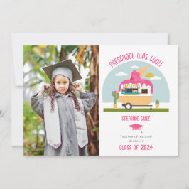 Ice Cream Lastbil Photo Kids Preschool Studenten Kort