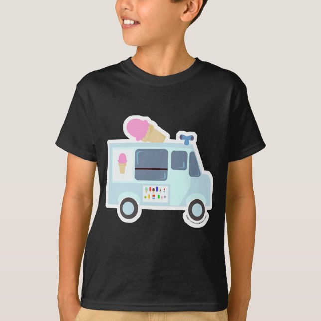 Ice Cream Lastbil T Shirt (Framsida)