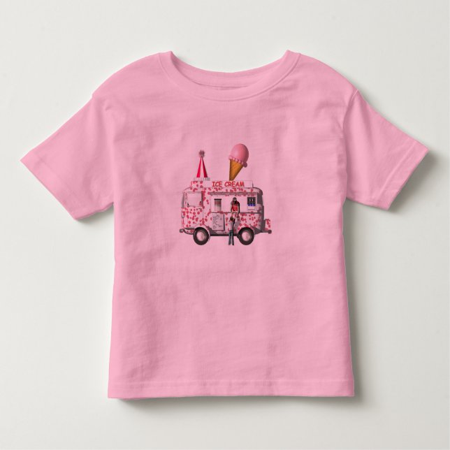 Ice Cream Lastbil T Shirt (Framsida)