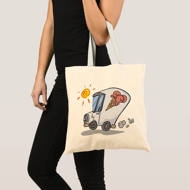Ice Cream Lastbil Tote Bag Tygkasse (Skapare uppladdad)