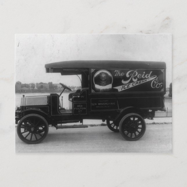 Ice Cream Lastbil Vykort (Framsida)