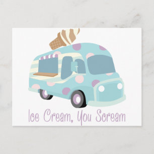 Ice Cream Lastbil Vykort