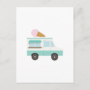 Ice Cream Lastbil Vykort