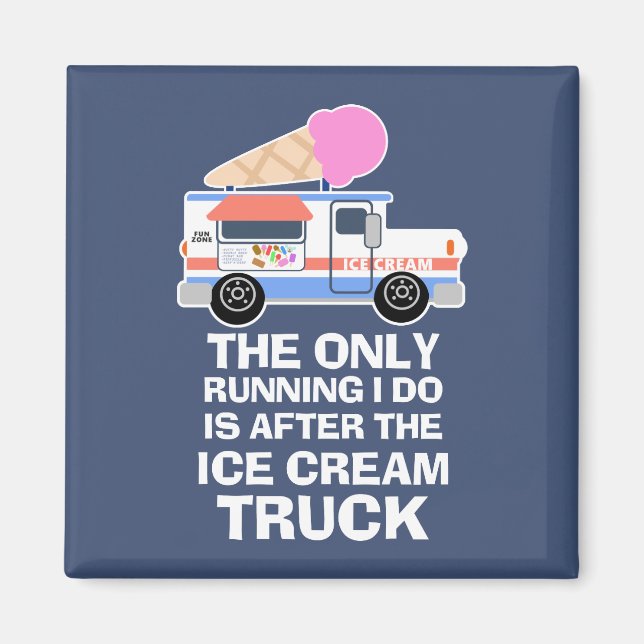 Ice Cream Lastbil Workout Magnet (Framsidan)