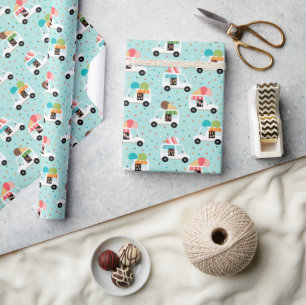 Ice Cream Lastbilar Söt Girls Sprinkles Presentpapper