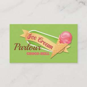 Ice Cream Logotyp, Ice Cream Parlor Visitkort