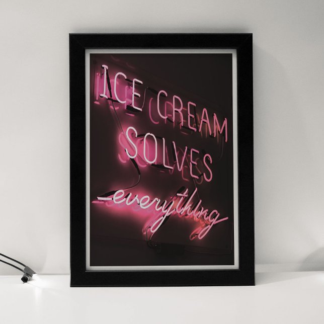 Ice Cream löser allt Poster (Skapare uppladdad)