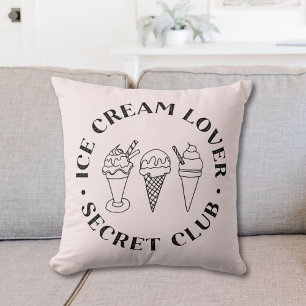 Ice Cream Lover Secret Club Barn Rum Kudde