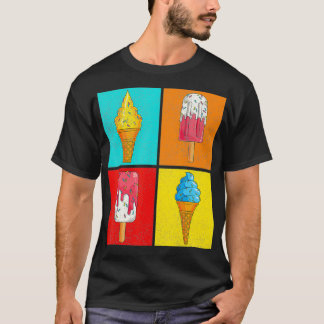 Ice Cream Lover Summer Dessert Sprinkles Pop Art I T Shirt