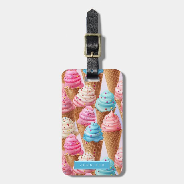 Ice Cream Luggage Taggs Bagagebricka (Vertikal Framsida)