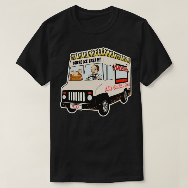 Ice Cream Man Lastbil Clint Howard T Shirt (Design framsida)