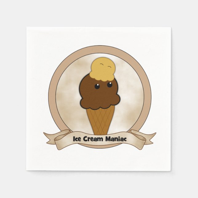 Ice Cream Maniac Pappersservett (Framsidan)