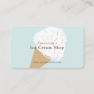 Ice Cream med Sprinkles Blue Shop-Affärskortet Visitkort