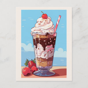 Ice Cream Milkshake Vykort