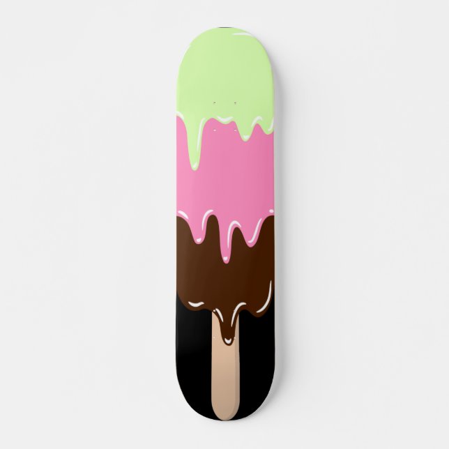 Ice Cream Mini Skateboard Bräda 18,5 Cm (Framsida)