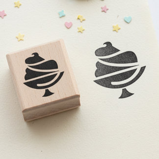 Ice Cream Mini Wooden Art Stamp Stämpel