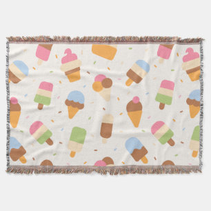 Ice Cream Mönster, Ice Cream Cone, Ice Popsicle Filt