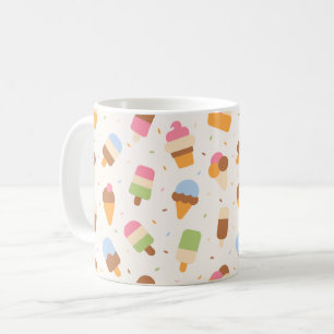 Ice Cream Mönster, Ice Cream Cone, Ice Popsicle Kaffemugg