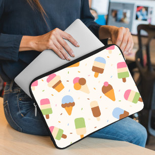 Ice Cream Mönster, Ice Cream Cone, Ice Popsicle Laptop Fodral