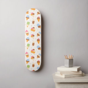 Ice Cream Mönster, Ice Cream Cone, Ice Popsicle Mini Skateboard Bräda 18,5 Cm
