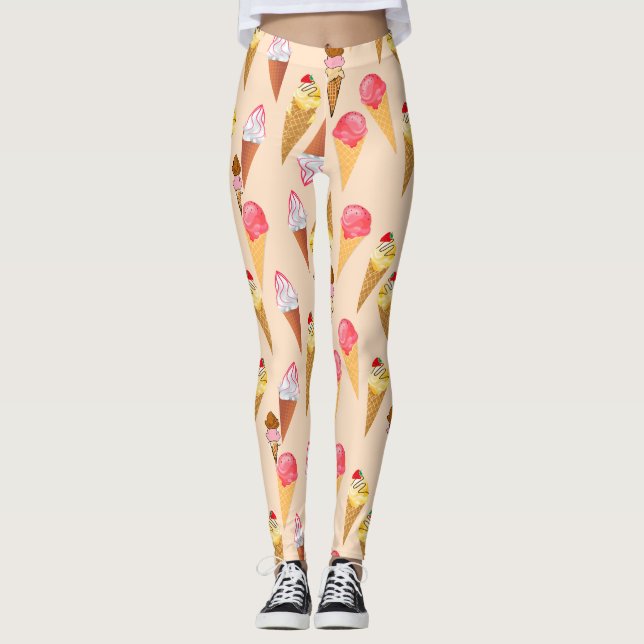 Ice Cream Mönster Leggings (Framsida)