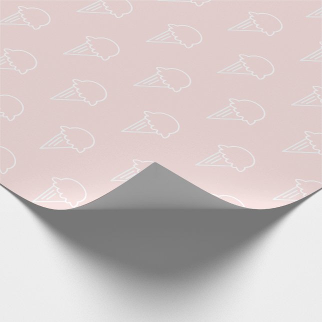 Ice Cream Mönster Modern Rosa Presentpapper (Hörn)