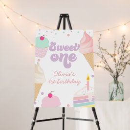 Ice Cream och Cake Sweet One 1st Birthday