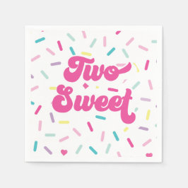 Ice Cream och Cake Two Sweet 2nd Birthday Pappersservett