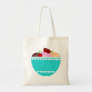 Ice Cream och Cherries Tote Bag Tygkasse