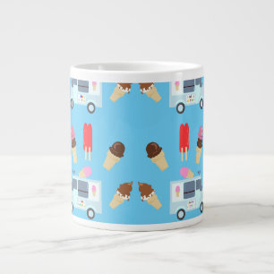 Ice Cream och Lastbil Mönster Jumbo Mugg