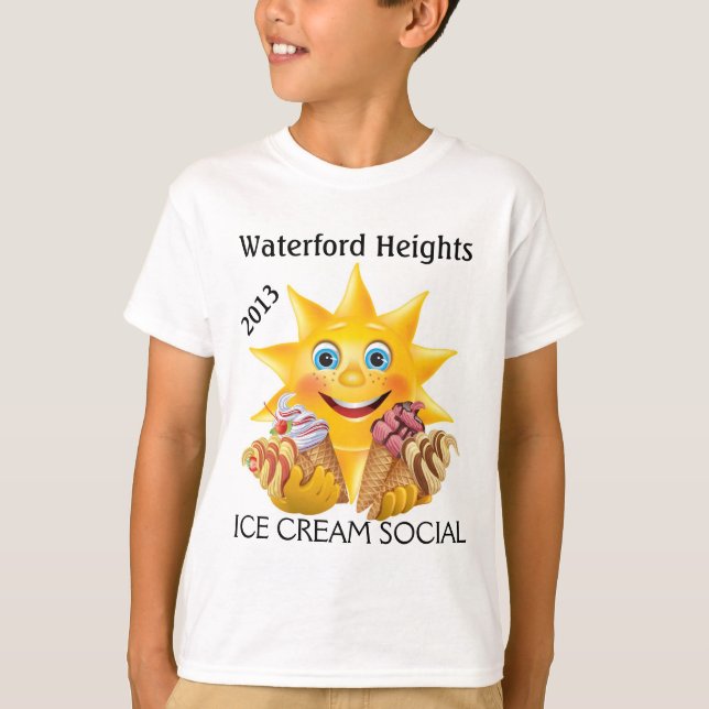 Ice Cream och Lycklig Sol! SRF Tee Shirt (Framsida)