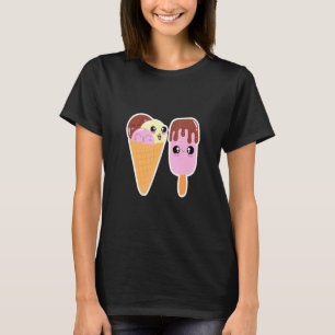 Ice Cream och Popsicle Bestkompisars Dessert T Shirt