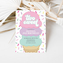 Ice Cream och Sprinkles Two Sweet 2nd Birthday