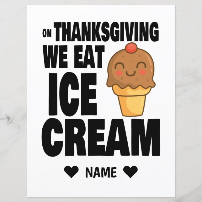 Ice Cream på Thanksgivingen (Framsida)