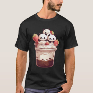 Ice Cream Panda Bear Delicious Nalle Glass T Shirt