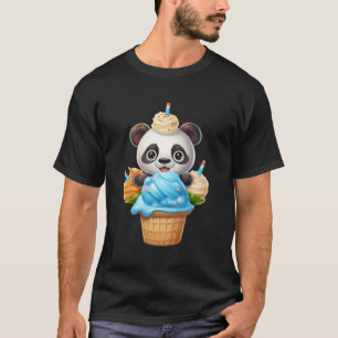 Ice Cream Panda Bear Delicious Nalle Glass T Shirt