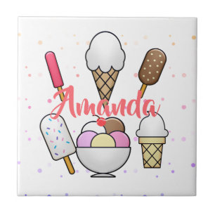 Ice Cream Parlor Dream Kakelplatta