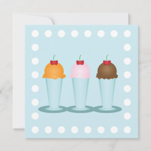 Ice Cream Parlor Inbjudningar