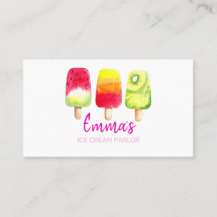ice Cream parlor van party shop event food van Visitkort
