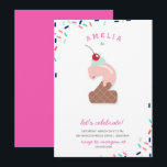 Ice Cream Party Kids Rosa Birthday-inbjudan Inbjudningar<br><div class="desc">Din födelsedag inträffar bara gång om året, så låt oss fira i stil. Åldern spelar ingen roll vid Papper Co.: Du kan anpassa texten på alla våra unika festinbjudningar för att inkludera vilken ålder du vill ha, oavsett om födelsedagsflickan blir två eller trettiotvå! Våra färgstarka inbjudningar är sprinklade med mycket...</div>